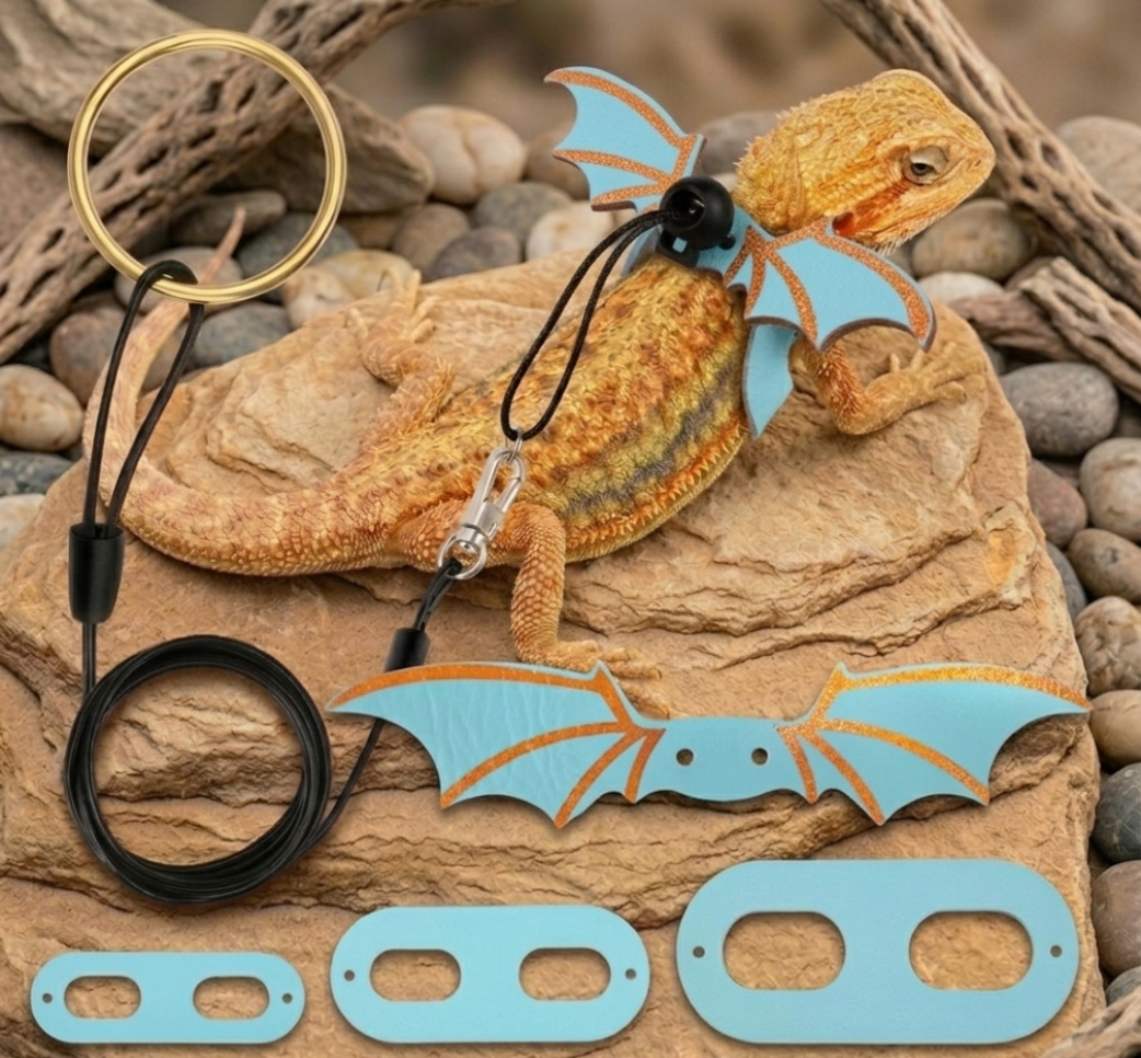 DragonWings™ - Verstelbaar Reptielenharnas met Drakenvleugels (3-in-1 Set)