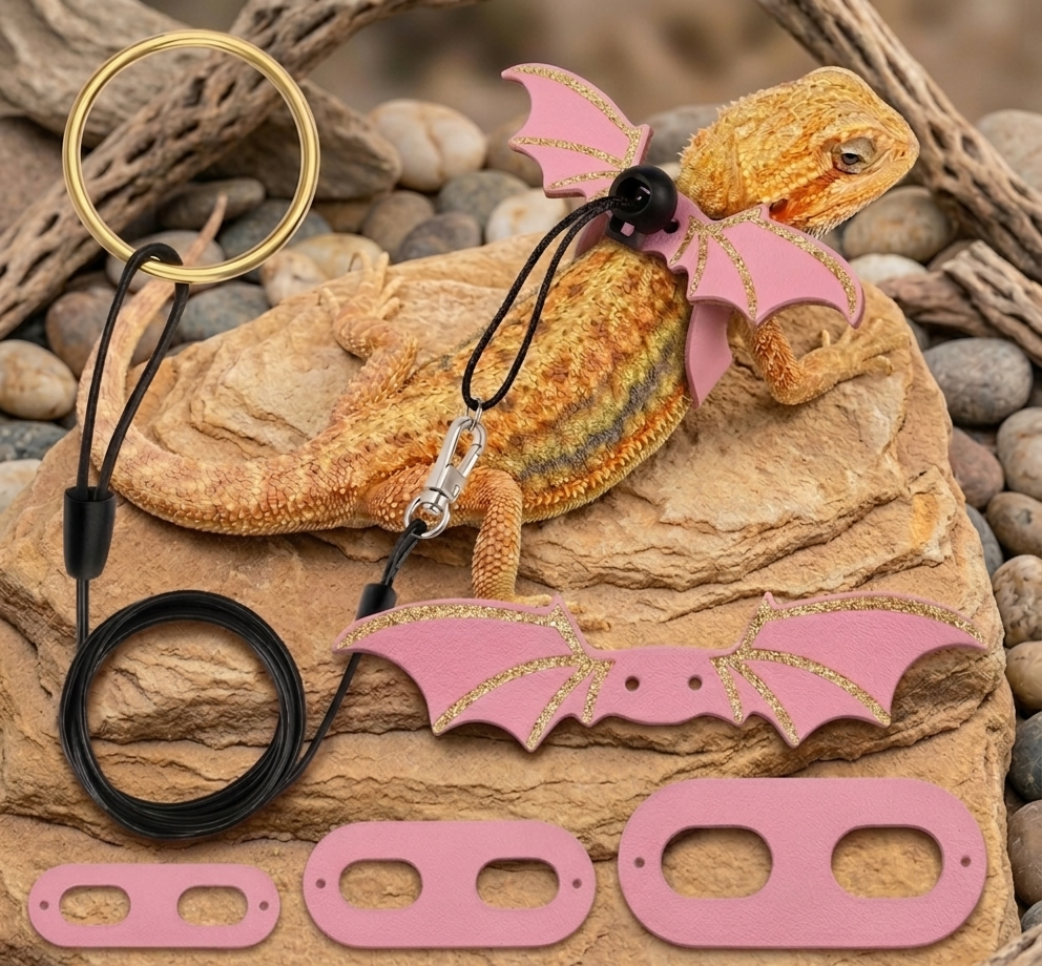 DragonWings™ - Verstelbaar Reptielenharnas met Drakenvleugels (3-in-1 Set)