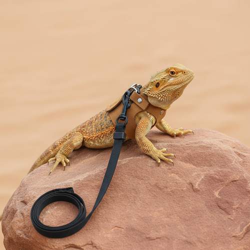 Bruin leren harnas baardagaam