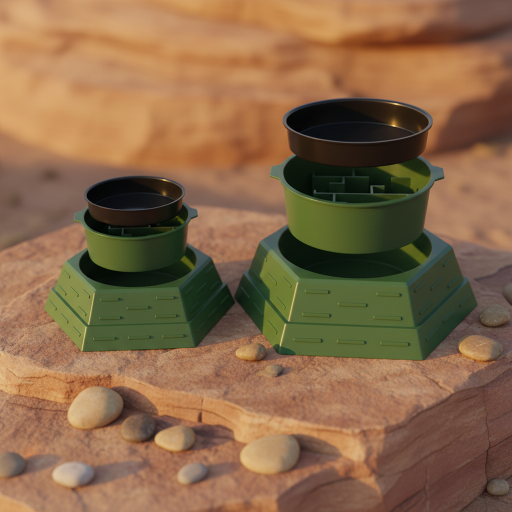 DragonDine™ - Reptiel Doolhof Voederbak met Afneembare Waterbak (S/L)